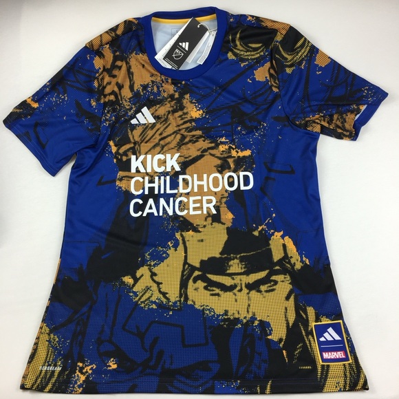 Adidas Marvel Kick Childhood Cancer MLS Soccer Football Jersey Mens L HT3238 new - Picture 1 of 8